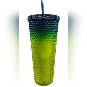 Starbucks Summer 2023 Green/yellow Ombre Studded 24oz Venti Cold Cup. 3 for $30